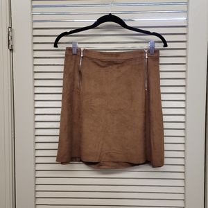 I state brown suede skirt size 2